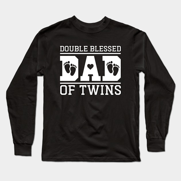 Double Blessed Dad Of Twins Long Sleeve T-Shirt by GreenCraft